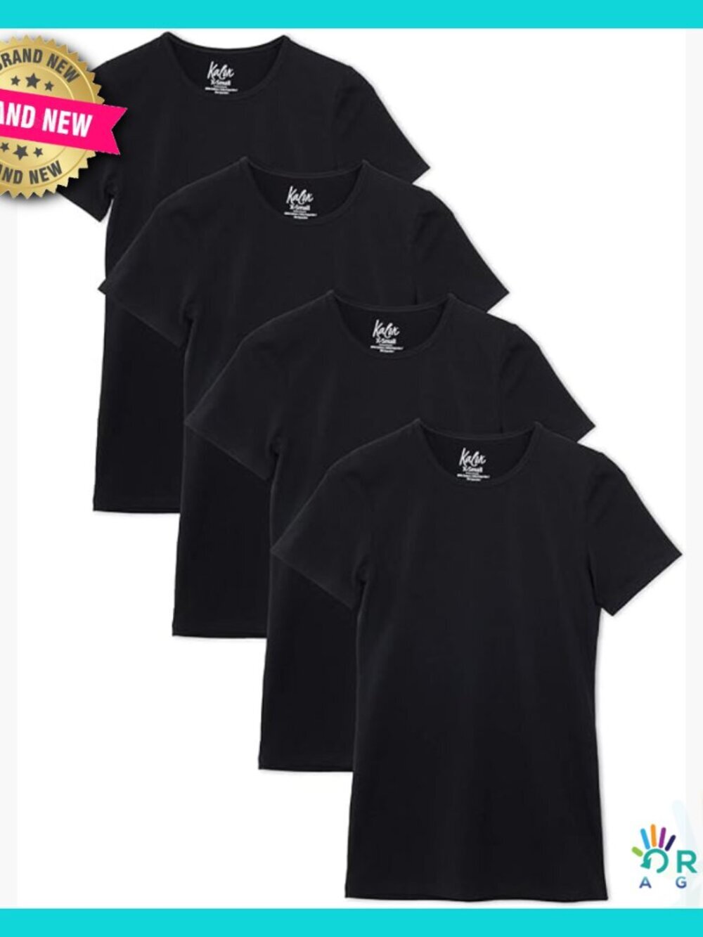 Fitted Crewneck T-Shirt Pack Layering Base Layer Minimal Classic Chic